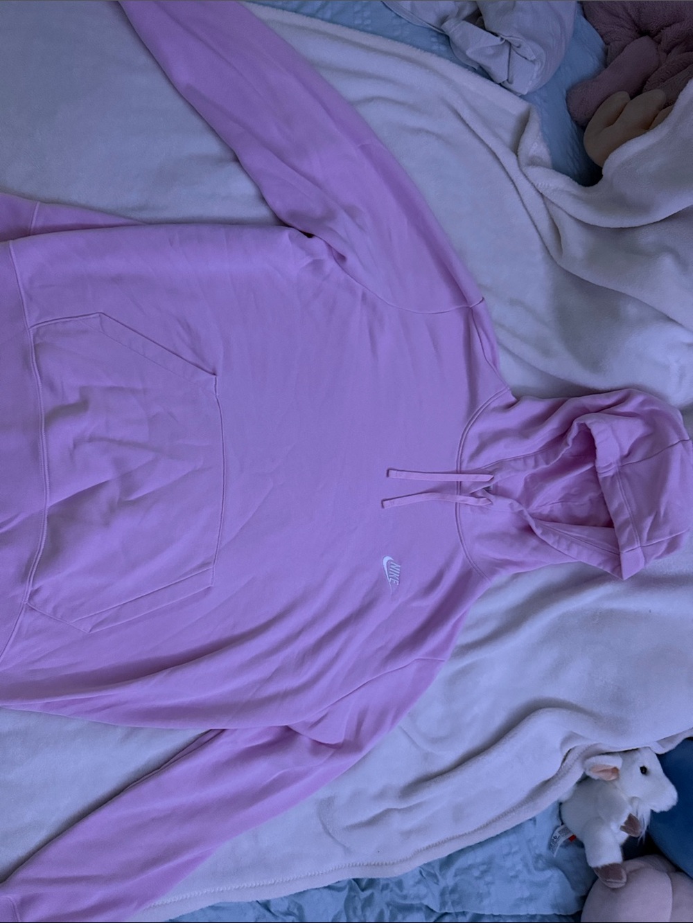 Nike Light Pink Pullover Hoodie with Kangaroo Pocket